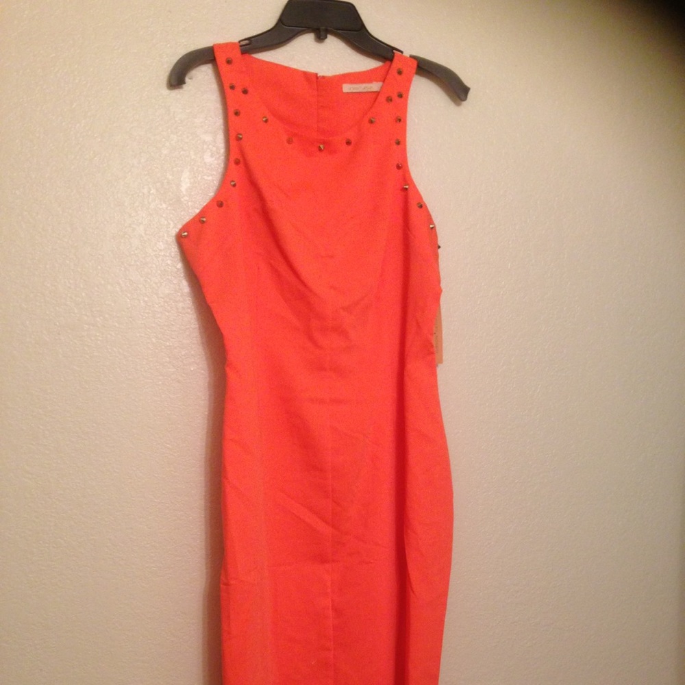 Gibson latimer coral with gold studs dress